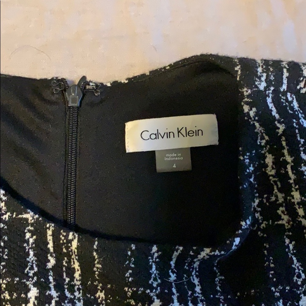 Black and white Calvin Klein dress